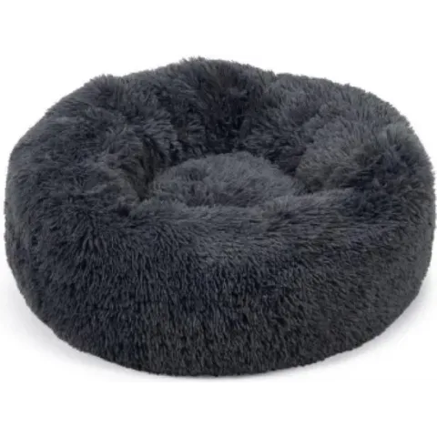 Beeztees Yali - Hondenmand - Pluche - Grijs - Diam. 70 cm
