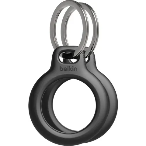 Belkin Beschermende houder met sleutelhanger - Apple AirTag - Zwart - 2 pack