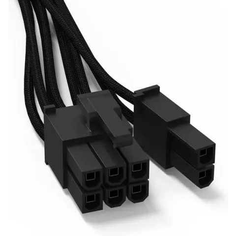 BeQuiet Computer, Stroom Kabel [1x ATX stekker 8-polig (6+2) - 1x 12 PIN-stekker (netvoeding)] 0.60 m Zwart