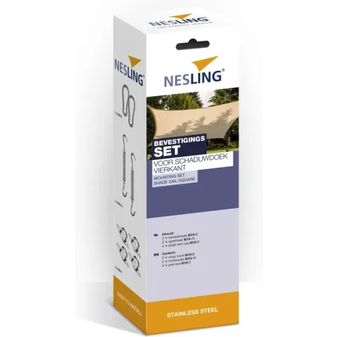 Bevestigingsset schaduwdoek vierkant / rechthoek