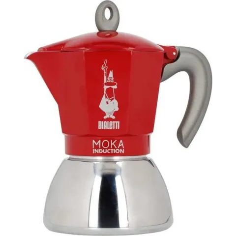 Bialetti Moka Inductie Percolator Rood 4-kops