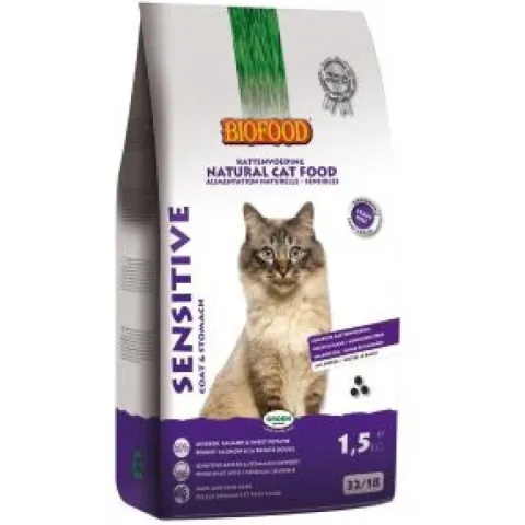 Biofood premium quality kat sensitive coat / stomach kattenvoer 10 kg