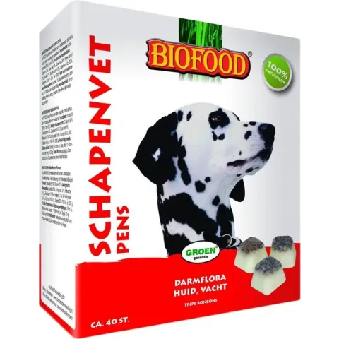 Biofood Schapenvet Maxi Bonbons Pens 40 ST