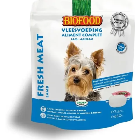 Biofood Vleesvoeding Lam/Rijst - 630GR