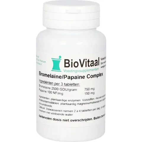 BioVitaal Bromelaïne/Papaïne complex - 100 tabletten - Enzymen