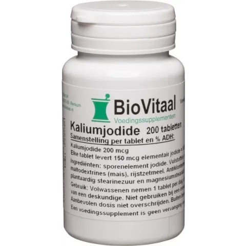 BioVitaal Kaliumjodide - 200 tabletten - Mineraalpreparaat
