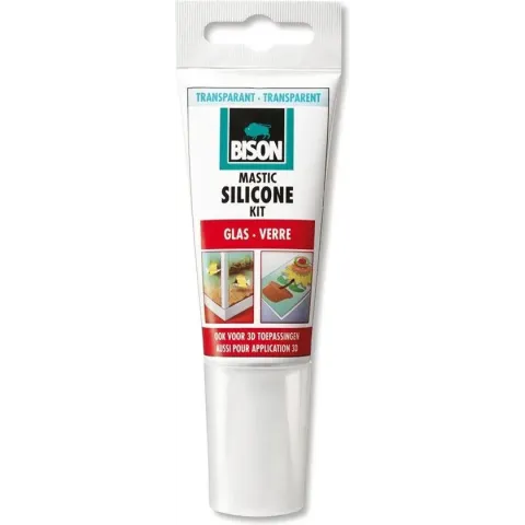 Bison Siliconenkit Glas Tube - Transparant - 60 ml