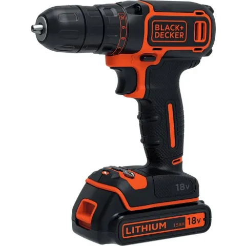 BLACK+DECKER BDCDC18-QW Accuboormachine - 18V - met schroeffunctie - inclusief accu en lader