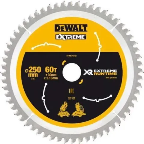 Black & Decker De walt cirkelzaagbladen 250mm 30mm 60t csb (Prijs per stuk)