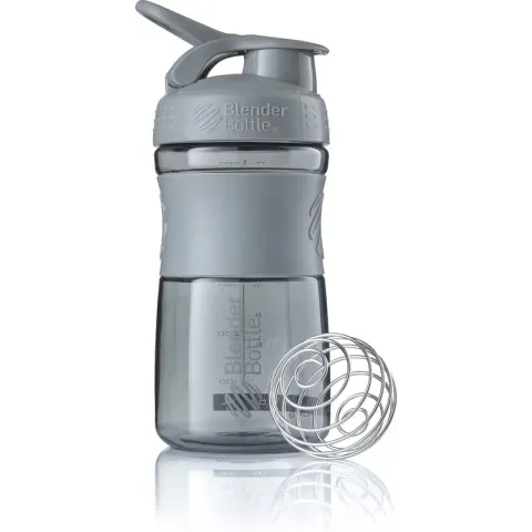 BlenderBottle | SportMixer | Tritan Grip | Eiwitshaker | Bidon | Shaker | 590 ML | Pebble grey  - Steen grijs.  Je shake zonder klonten en de shaker lekt niet.