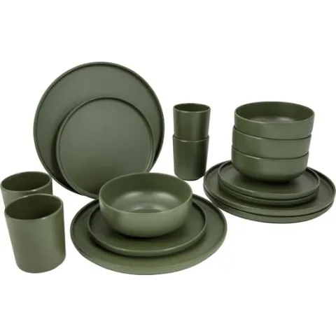 Bo-Camp - Industrial - Servies - Patom - 16-Delig - Groen