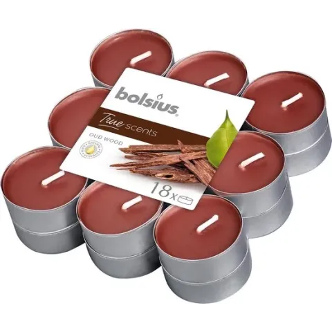 Bolsius Geurtheelicht - True Scents - Oud Wood - 18 stuks