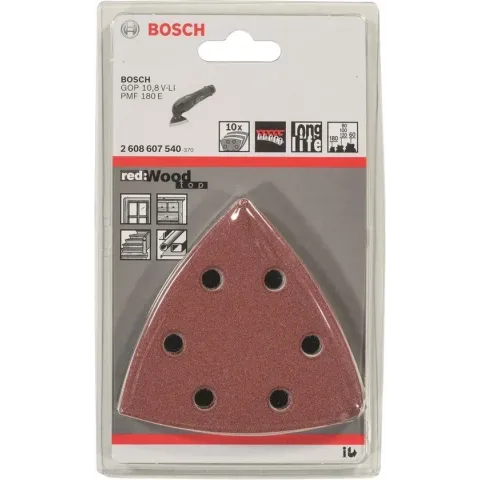 Bosch - 10-delige schuurbladset 93 mm; 60; 80; 100; 120; 180