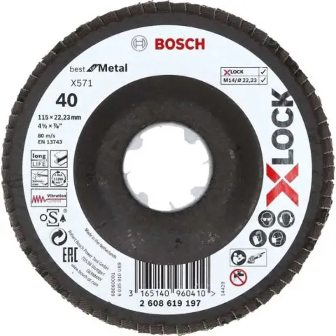 Bosch Bosc X-LOCK Fächerscheib. BfM,115mm,K40
