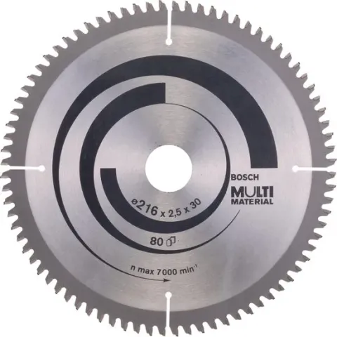 Bosch Cirkelzaagblad Multi Material - 216 x 30 x 2,5 mm - 80 tanden