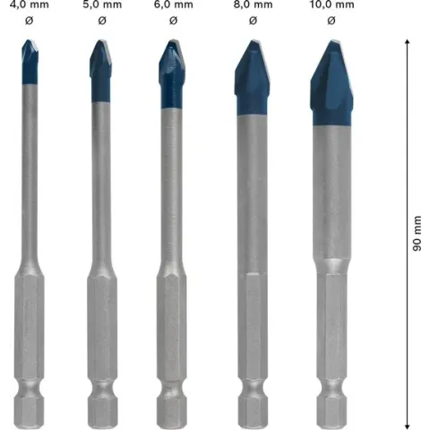 Bosch Expert HEX-9 HardCeramic Tegelboor - 5-delige tegelborenset