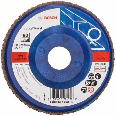 Bosch - Lamellenschuurschijf 115 mm, 22,23 mm, 60