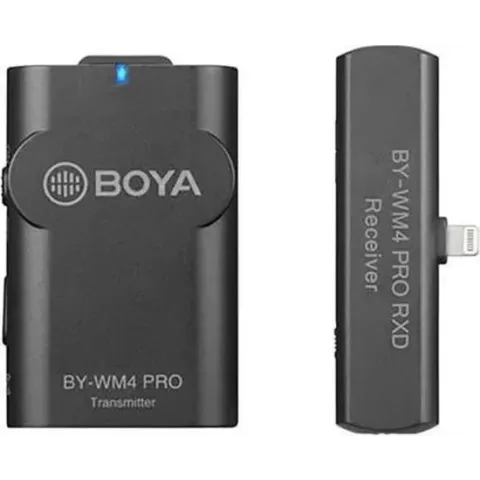 Boya 2.4 GHz Duo Lavalier Microfoon Draadloos BY-WM4 Pro-K3 voor iOS