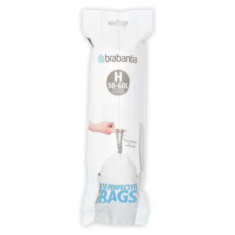 Brabantia PerfectFit Afvalzak met trekbandsluiting - 50/60 l - Code H - 10 stuks