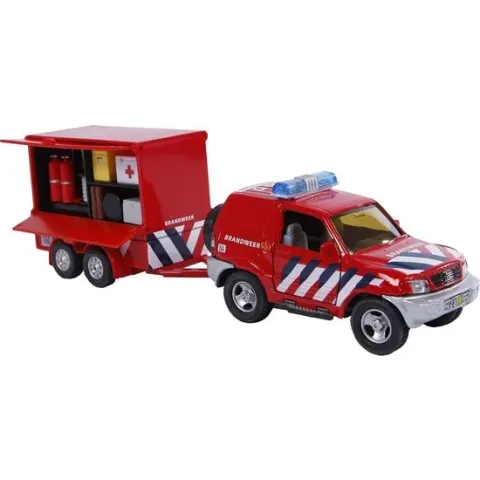 Brandweerauto met aanhanger
