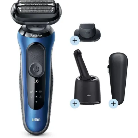 Braun Series 6 60-B7200cc Scheerapparaat met scheerblad Trimmer Blauw