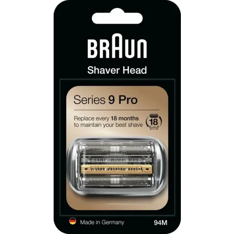 Braun Series 9 Elektrisch Scheerapparaat Vervangingskop 94M, Zilver