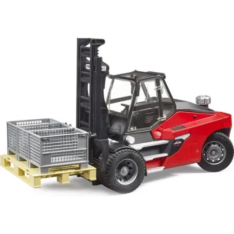 Bruder Linde HT160 Heftruck Met Pallet En 3 Boxen