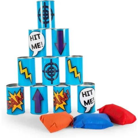 BuitenSpeel Blikgooien Werpspel - Blauw