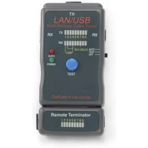 CablExpert NCT-2 - Kabeltester voor RJ11, RJ45 & USB