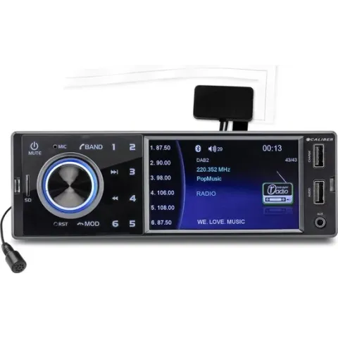 Caliber RMD402DAB-BT - autoradio met DAB+ en Bluetooth - Zwart