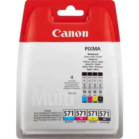 Canon CLI-571 - Inktcartridge / Cyaan / Magenta / Geel / Zwart