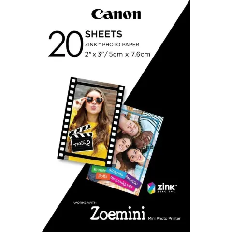 Canon ZINK Zelfklevend Fotopapier - Pak van 20 sheets