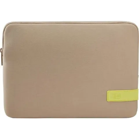 Case Logic Reflect Laptop Sleeve 13.3 inch plaza taupe/sun lime