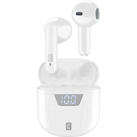 Cellularline Seek Headset True Wireless Stereo (TWS) In-ear Oproepen/muziek Bluetooth Oplaadhouder Wit