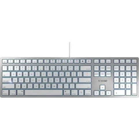 CHERRY KC 6000 SLIM FOR MAC toetsenbord USB QWERTY Amerikaans Engels Zilver