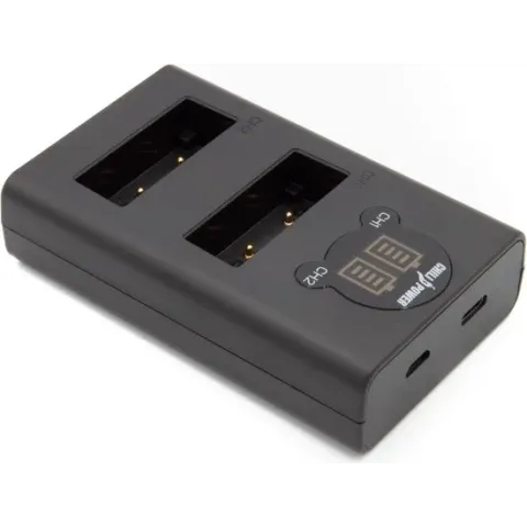 ChiliPower Olympus BLS-5 dubbellader voor 2 camera accu's (tegelijk)