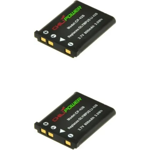 ChiliPower Olympus Li-40B / Li-42B camera batterij - 2 stuks verpakking