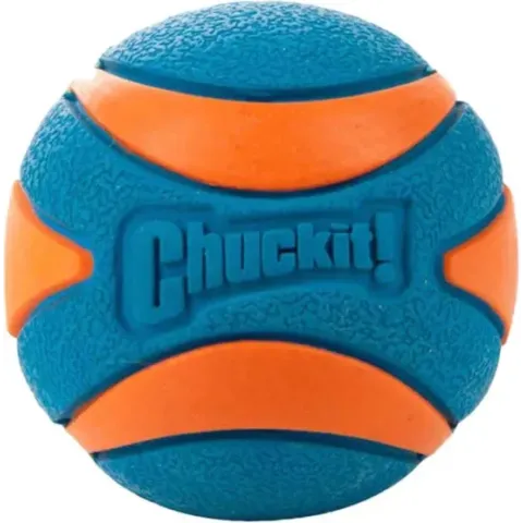 Chuckit Ultra Squeaker Ball Small - Hond - Speelgoed - 5 cm - Oranje/Blauw