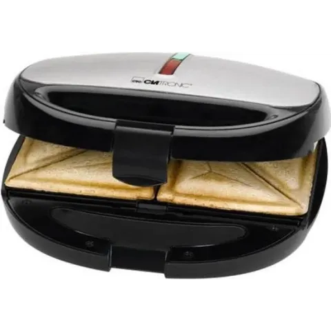 clatronic sandwich-waffel-grill st-wa 3670 zwart-inox