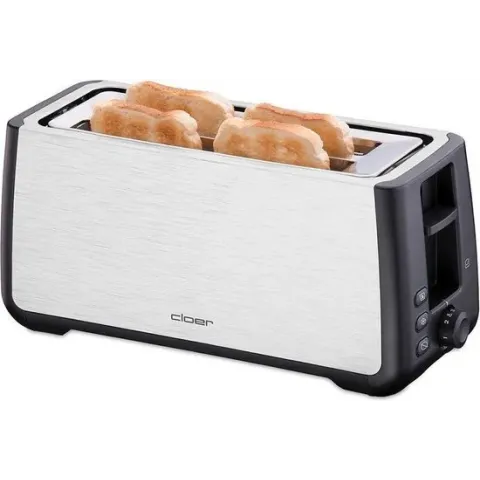 Cloer 3579 XXL Broodrooster 1800W RVS/Zwart