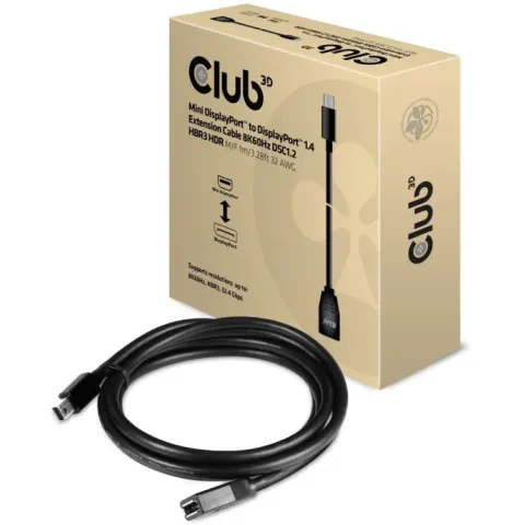 Club 3D Mini DisplayPort - DisplayPort 1.4 (Female) verlengkabel, 1m CAC-1121