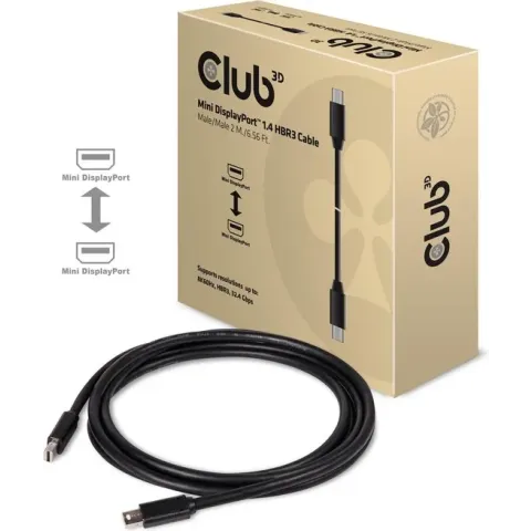 CLUB3D Mini DisplayPort 1.4 Kabel HBR3 8K60Hz M/M 2 meter