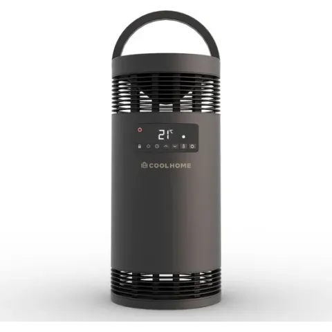 CoolHome CH22 Keramische kachel - 360º verwarming met ventilator - Elektrische kachel met afstandsbediening - 1800W - Zwart