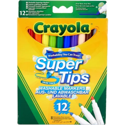 Crayola 12 Viltstiften met superpunt