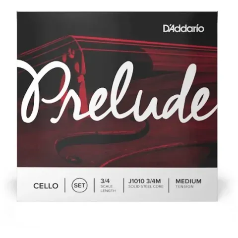 D'Addario Prelude J1010 3/4M cello snarenset, 3/4 mensuur, medium spanning