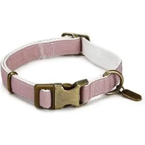 DBL - Nylon halsband Virante, lichtroze 26-40 x 15 cm