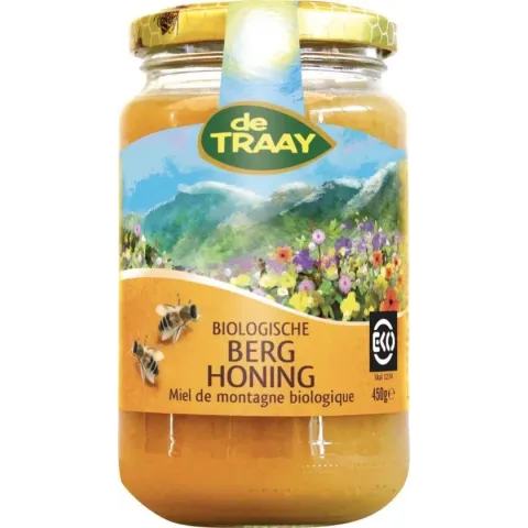 De Traay - Biologische berghoning   - 450g - Honing - Honingpot