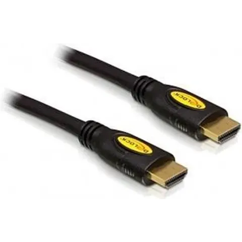 Delock - 1.4 High Speed HDMI kabel - 1 m - Zwart/Geel