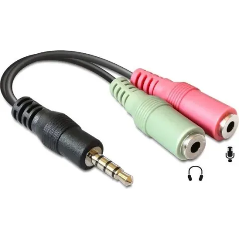 DeLOCK 3.5mm/2 x 3.5mm audio kabel 0,12 m Multi kleuren