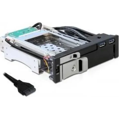 Delock - 5.25 Wechselrahmen für 1 x 2.5 + 1 x 3.5 SATA HDD
